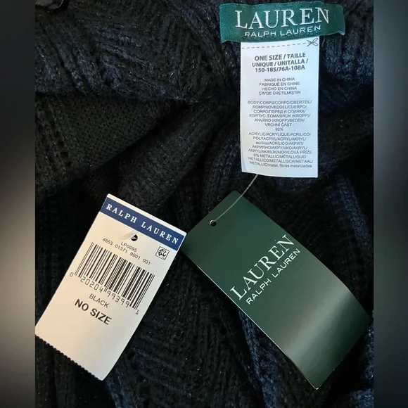 LAUREN Ralph Lauren WrapBlack with Subtle SparkleOS